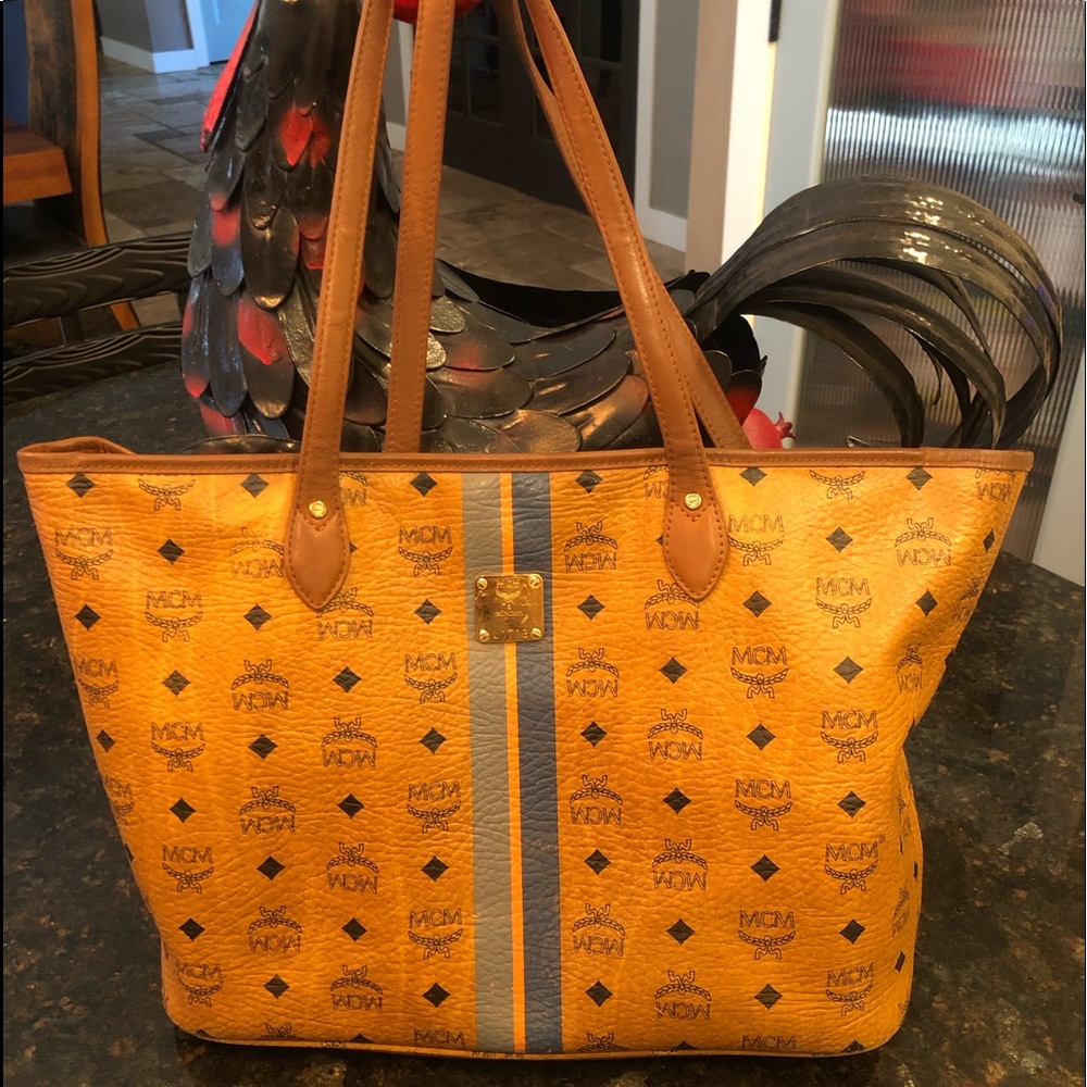 EUC MCM MONOGRAM TOTE- Medium